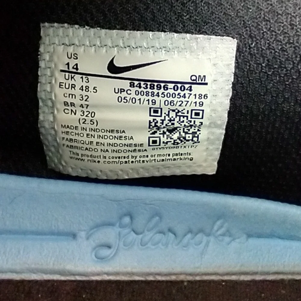 Nike SB Check‎ Solarsoft Grey Black Blue Skate Shoes 843896-004 Mens 14
